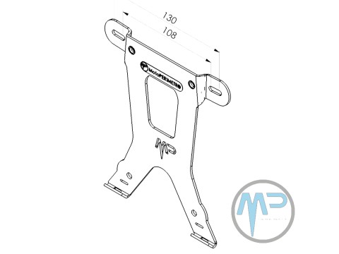 Porta Patente Universal MotoPERIMETRO ® Porta Patente Cockpit plate Registracion plate Aluminio Acero