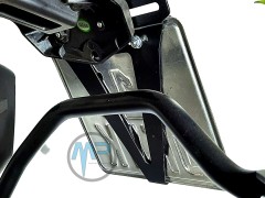 MotoPERIMETRO 2636 Honda Bajaj BMW Kawasaki Suzuki Benelli KTM Yamaha Beta Ducati Gas Gas Voge Soporte Porta patente con respaldo Cockpit plate Registracion plate